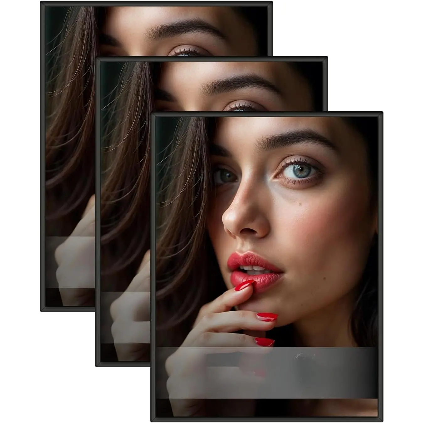 18x24 Poster Frame Black , Horizontal or Vertical Wall, Set of 3 Poster Frames, Puzzle Picture Hanging, Durable Poster Frame Front Polished Plexiglass,Multiple Size: 16x24,20x30,24x36