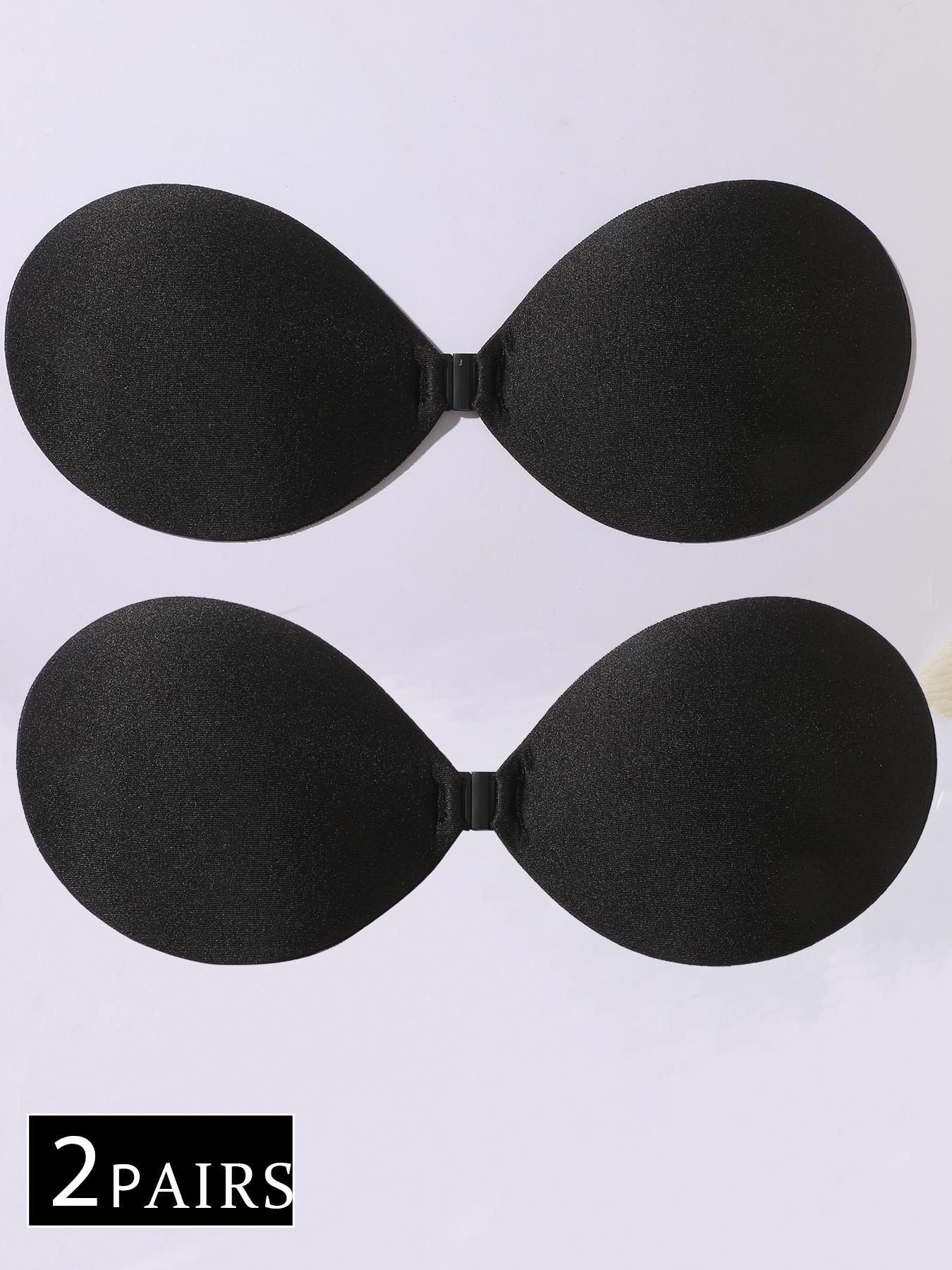 Women's Solid Buckle Front Stretchable Silicone Bra, Casual Basic Invisible Strapless Bra, Women's Lingerie Accessories for Daily Wear, Underwear, Everyday Fit