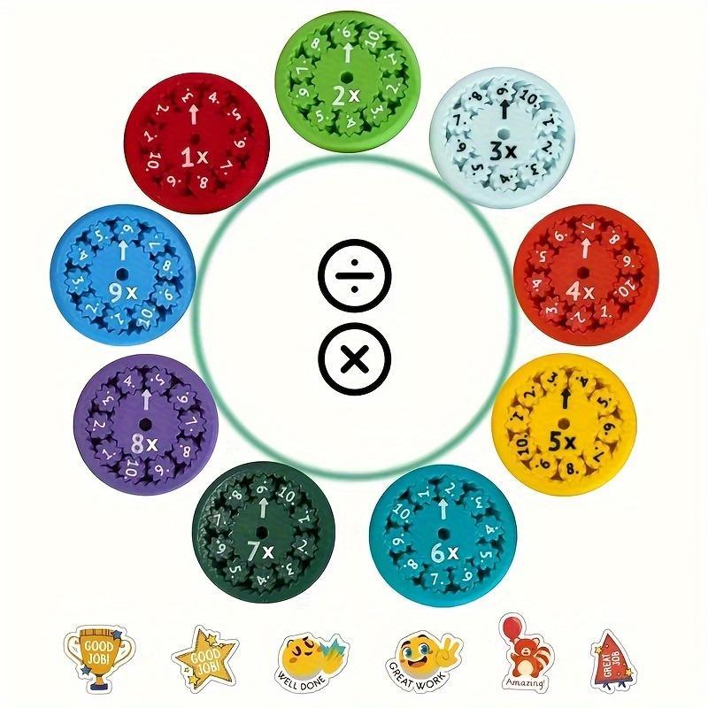 Math Spinner, 9 Counts/18pcs Interactive Math Spinner, Fun Learning Tool for Addition, Subtraction, Multiplication and Division, School Supplies, Math Learning Tools