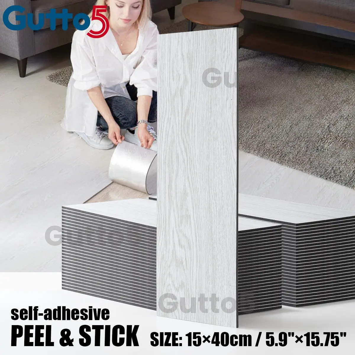 Boxed self-adhesive retro wood grain flooring, available in multiple colors, thick vinyl material, perfect for DIY projects, peel and stick, waterproof, wear-resistant, anti slip, vinyl flooring, suitable for office, coffee shop, bar walls and floors