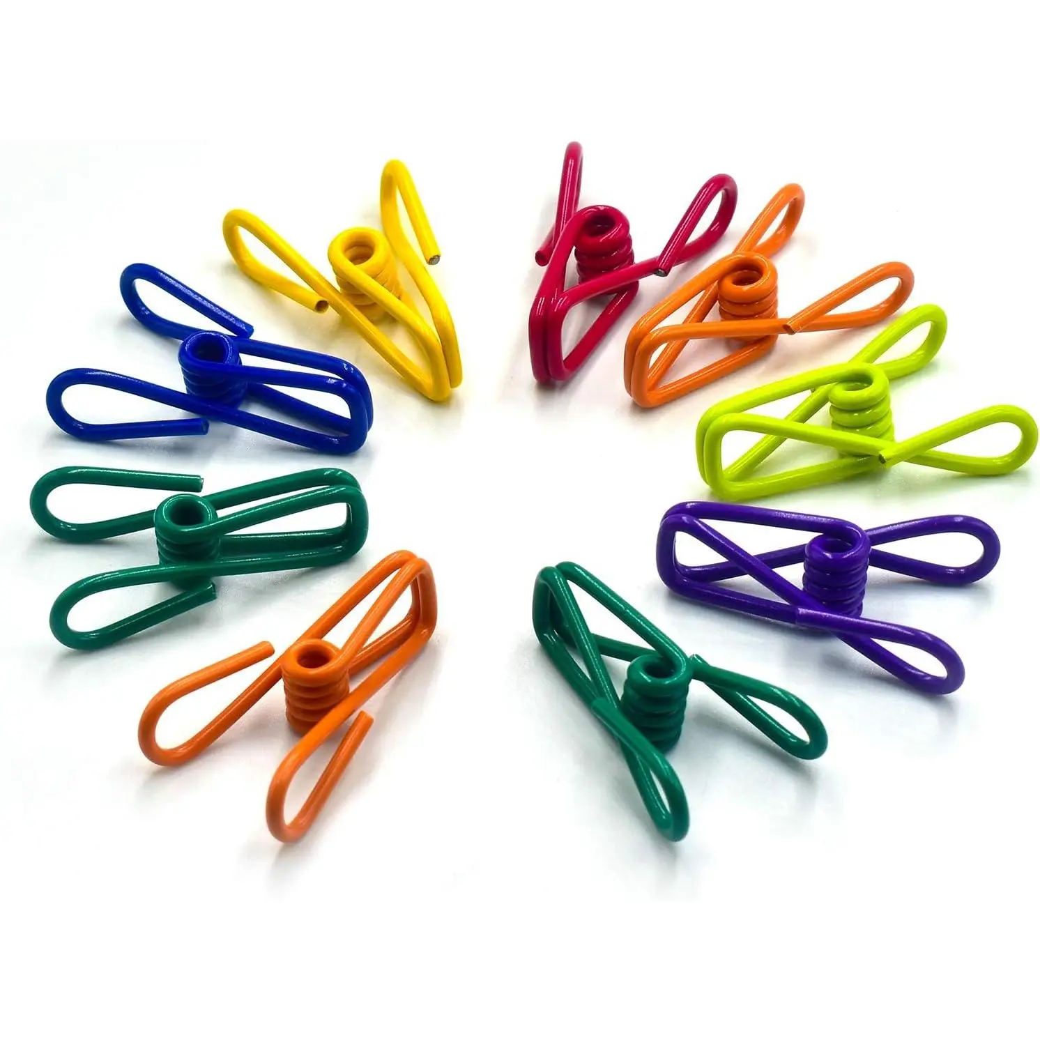 High-Quality PVC-Coated Steel Chip Clips - 2 Inch, Pack of 16, Affordable Prices, Easy Support for Daily Use Food Packages, Baby Fashion Accessories Organization (No Excess Features), High-Quality Items, No Warning Applicable