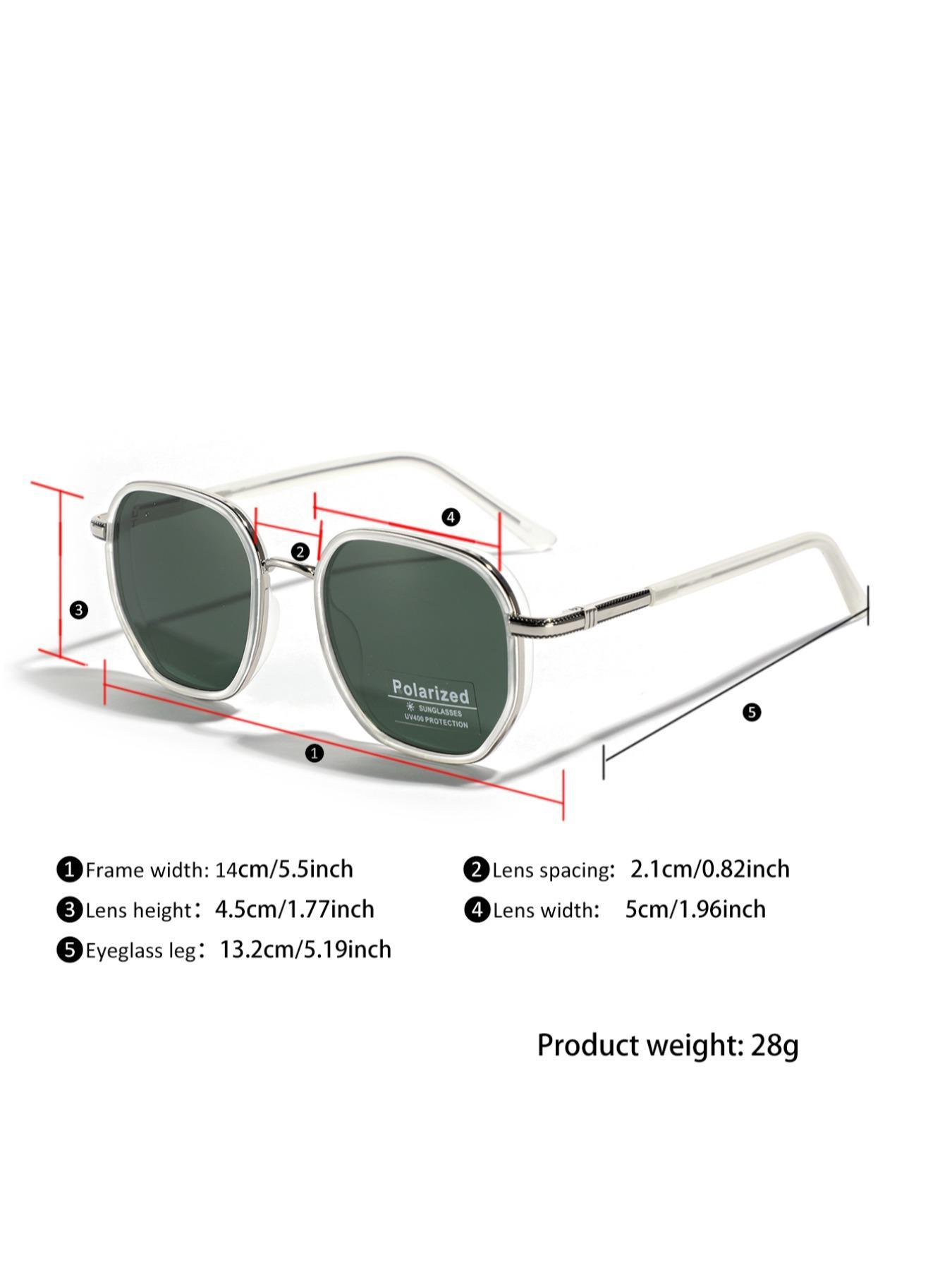 Simple Polarized Sunglasses for Men, Trendy Casual Sunglasses Sunglasses for Women, New Fashion Modern Travel Accessories for Outdoor Sun Protection, Summer Sunglasses, Lightweight Durable Sunglasses