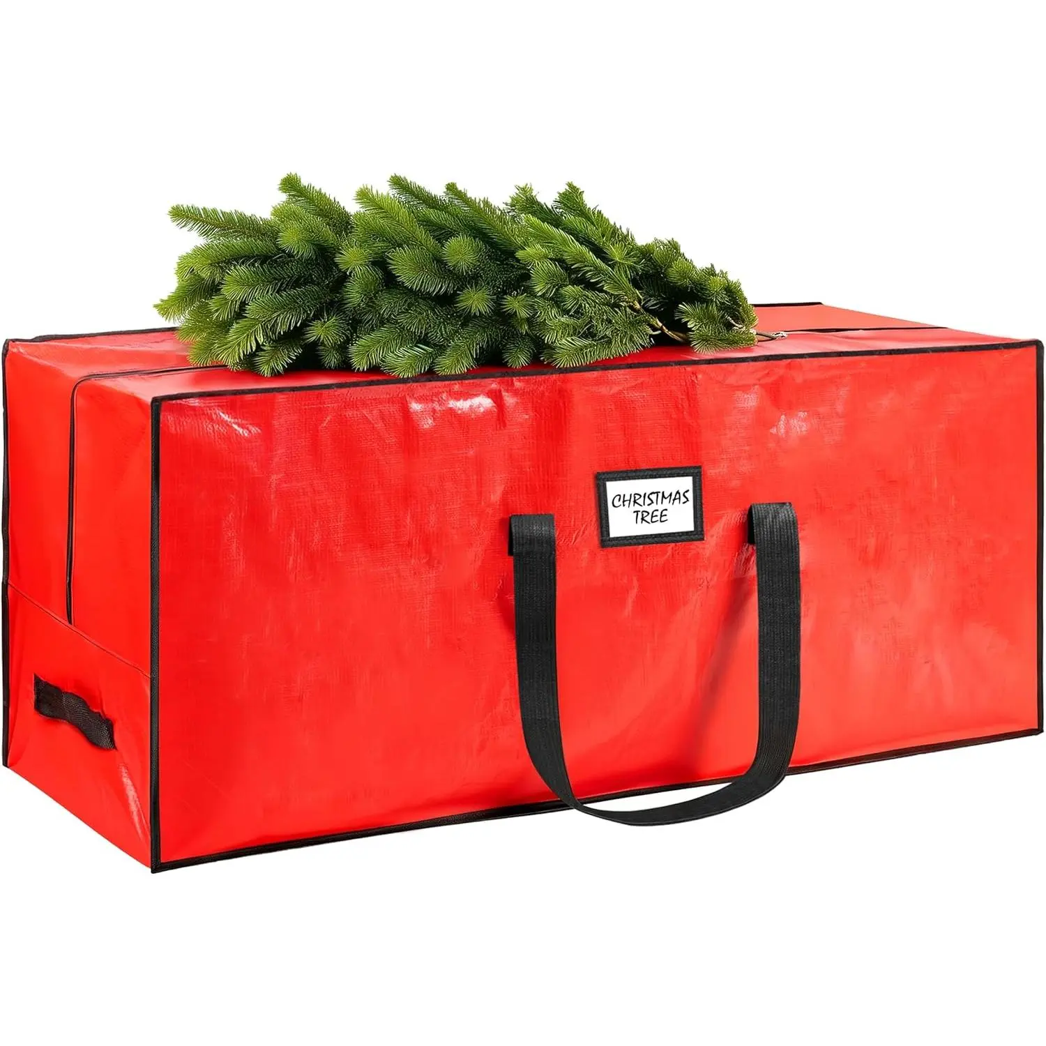 9 ft Christmas Tree Storage Bag, Fits  Artificial Holiday Xmas Tree,  Material with Durable Reinforced Handles &  Zippers, Protects From Dust and , Red