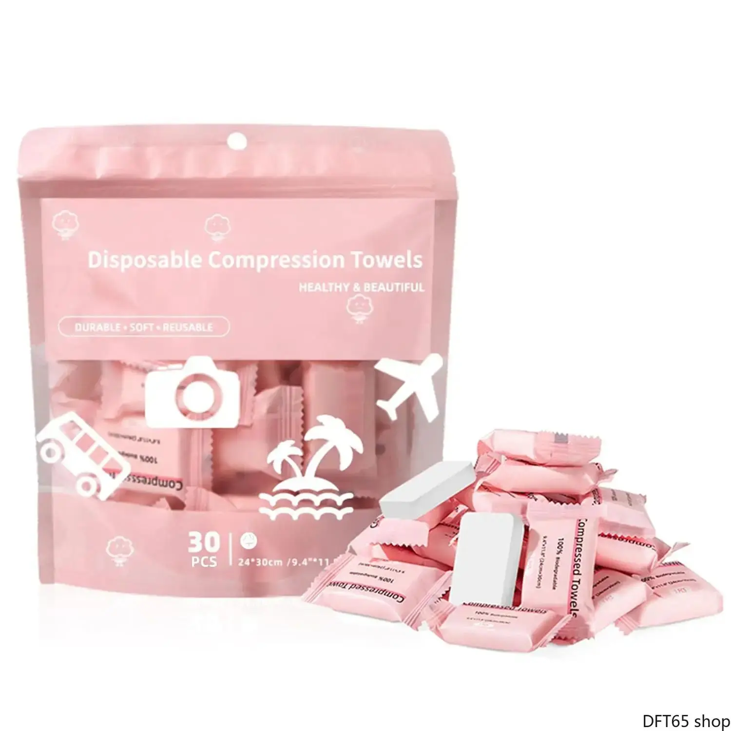 Disposable Compressed Compact Facial Towels Ultra Soft Expandable Wipes Portable Lightweight Cleansing Cloths For Travel Camping Gym Home Picnic Makeup Removal Daily Hand Care Accessory