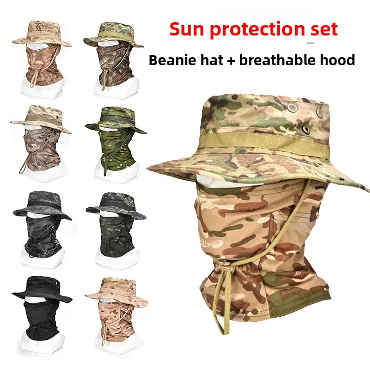 Summer cycling sun hat men's sun hat summer climbing hat men's outdoor camouflage bucket hat