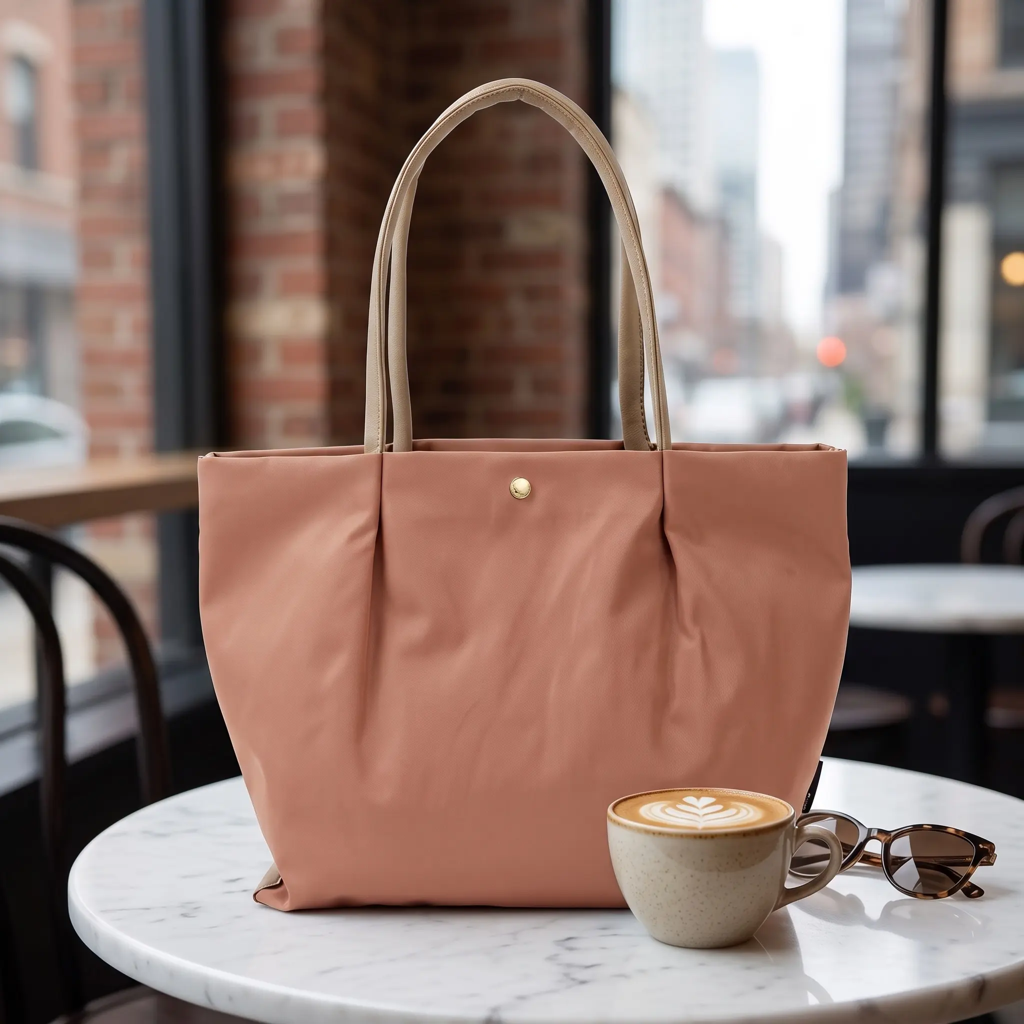 Waterproof Nylon Tote Bag, Large Street Chic Letter Print Crossbody for Women, Lightweight Open Top Daily Use Bag for Travel and Commuting, Daily Use Bags, Large Cap