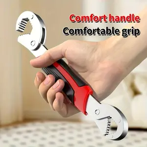 1pc Adjustable Wrench Tool, Multi-Functional Universal Wrench, Large Opening Quick Release, Durable Industrial Grade Plumbing Wrench