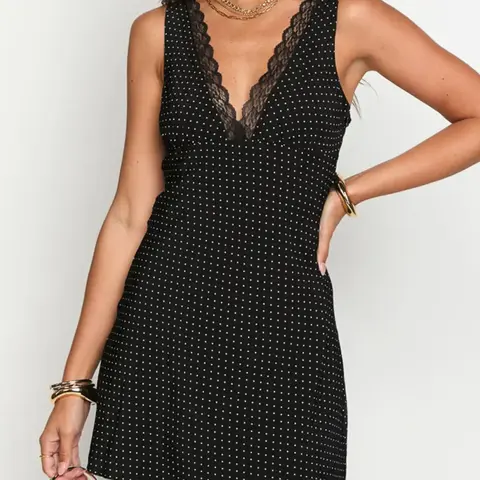 Polka Dot Lace Sleeveless Mini Dress Women Sexy Feminine Celebrity Go Out Evening Outfit Holiday Wear Cute Casual Summer Dress Fashion Sundress