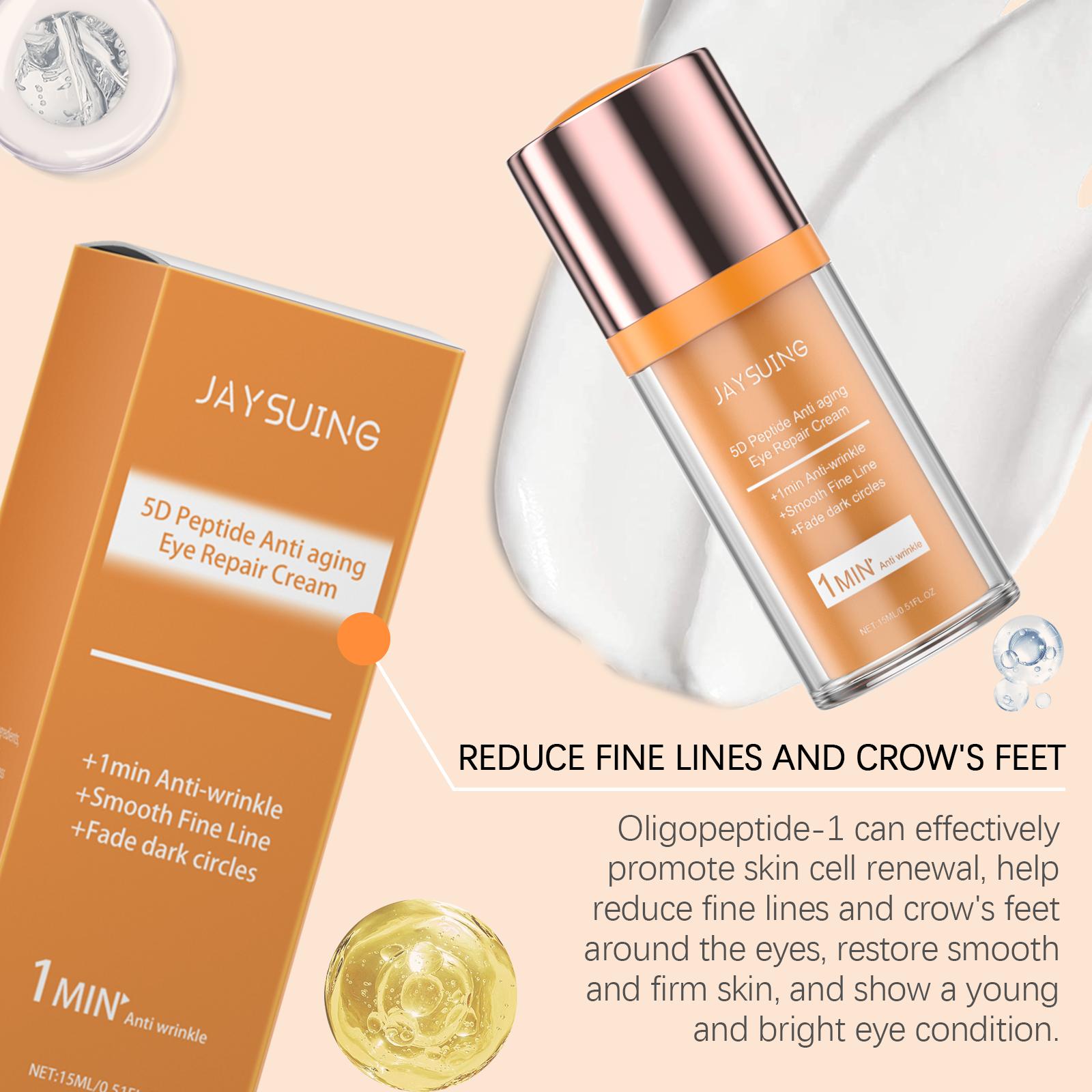 2 Bottles 15ml Eye Repair Cream Hydrating Moisturizing Eye Cream Nourish Firm Eye Area Smooth Fine Lines Anti Dark Circles Under Eye Treatment Daily Skincare Essential For All Skin Types