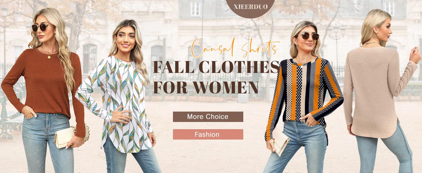 Wiholl Womens Long Sleeve Round Neck Shirts Side Split Basic Loose Tunic Tops Casual 2025 Crewneck Womenswear SpringStatements Wiholl Womens Long Sleeve Round Neck Shirts Side Split Basic Loose Tunic Tops Casual 2025 Crewneck Womenswear SpringStatements