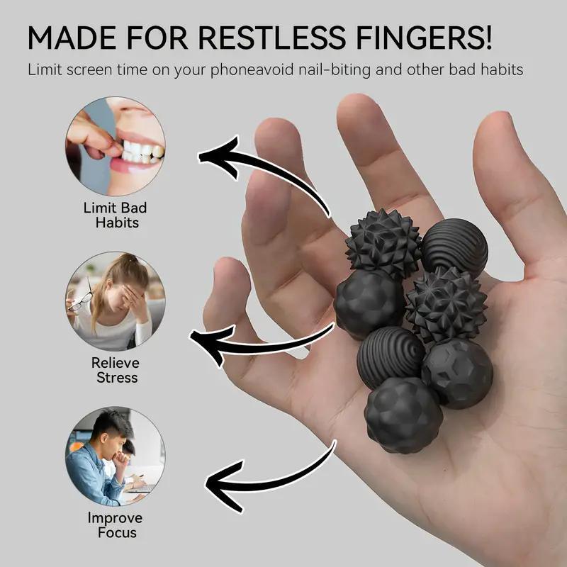 Silicone Magnetic Fidget Ball Set, 8pcs/set Fidget Relaxation Toys with Elastic Texture & Assorted Colors, Stress Relief Toys for Adults & Teens, Sensory Bundle, Stress Relief Fidgeting, Stress Relief Gadgets, Stress Relief Tools, Sensory Stress Reliever