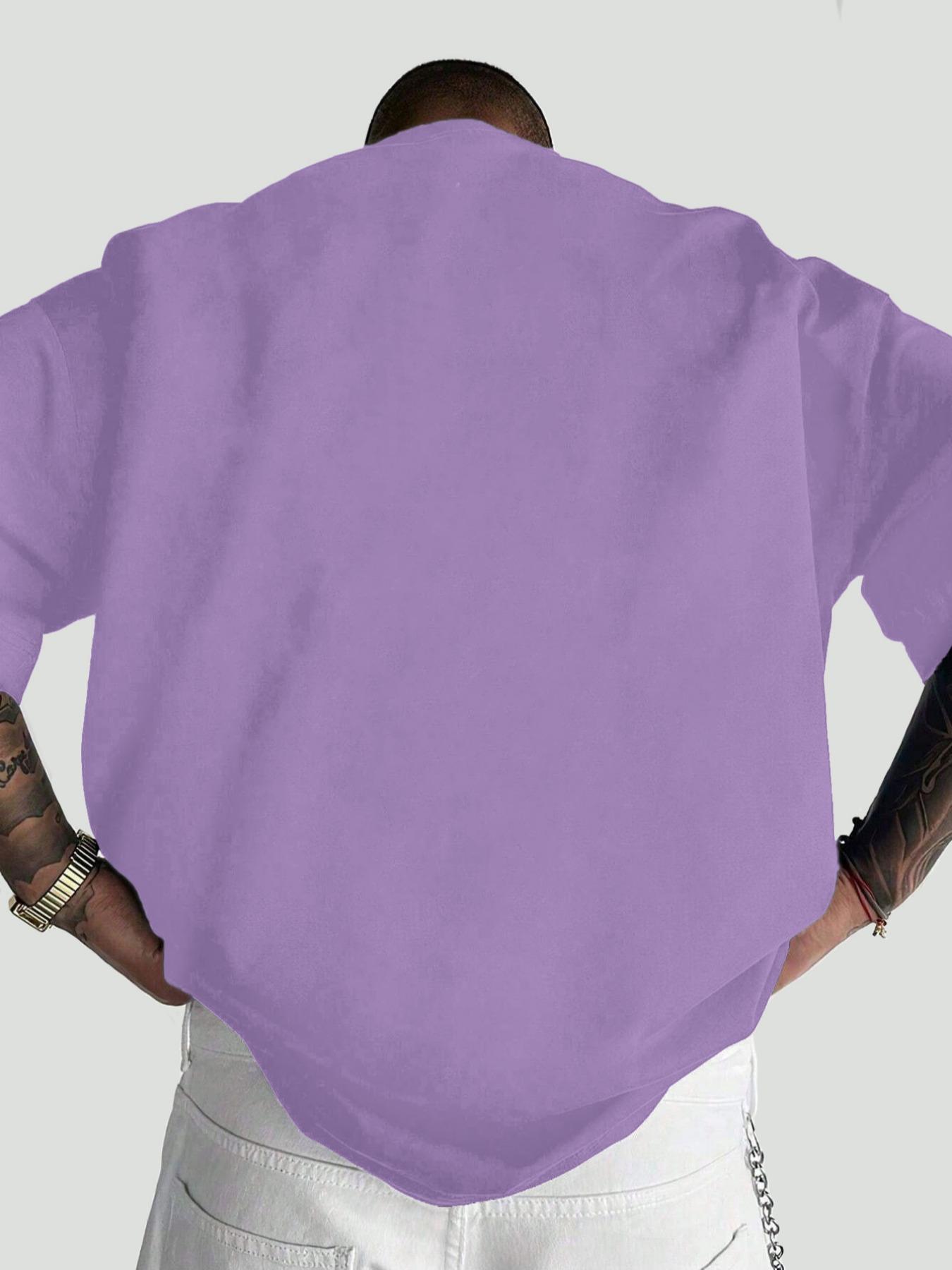 Men's Rose & Athletic Letter Print Round Neck Tee, Loose Casual Fashion Short Sleeve T-shirt for Summer, Men's Top for Daily Wear