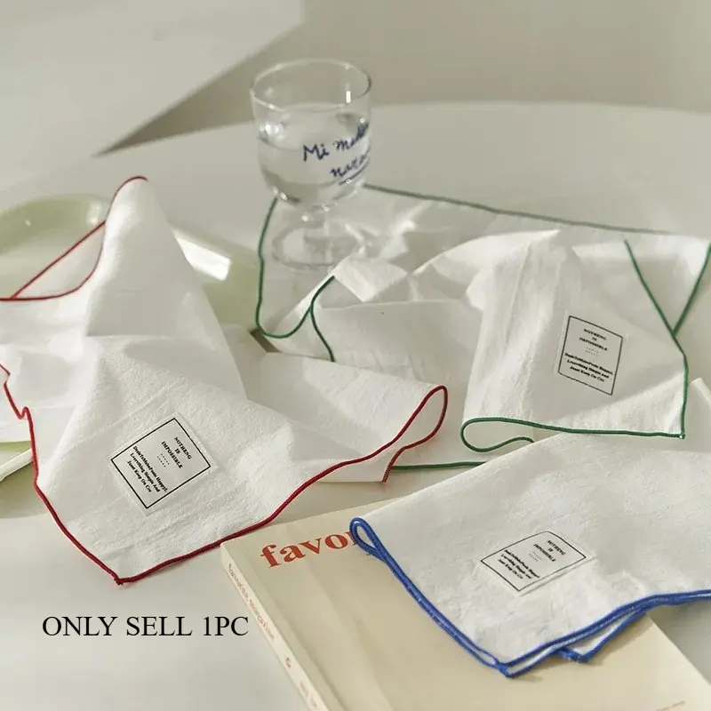 1pc Kitchen cloth, Buro, Korean-style solid color linen napkins, tea, Chinese-style placemats, fabric napkins, food photography