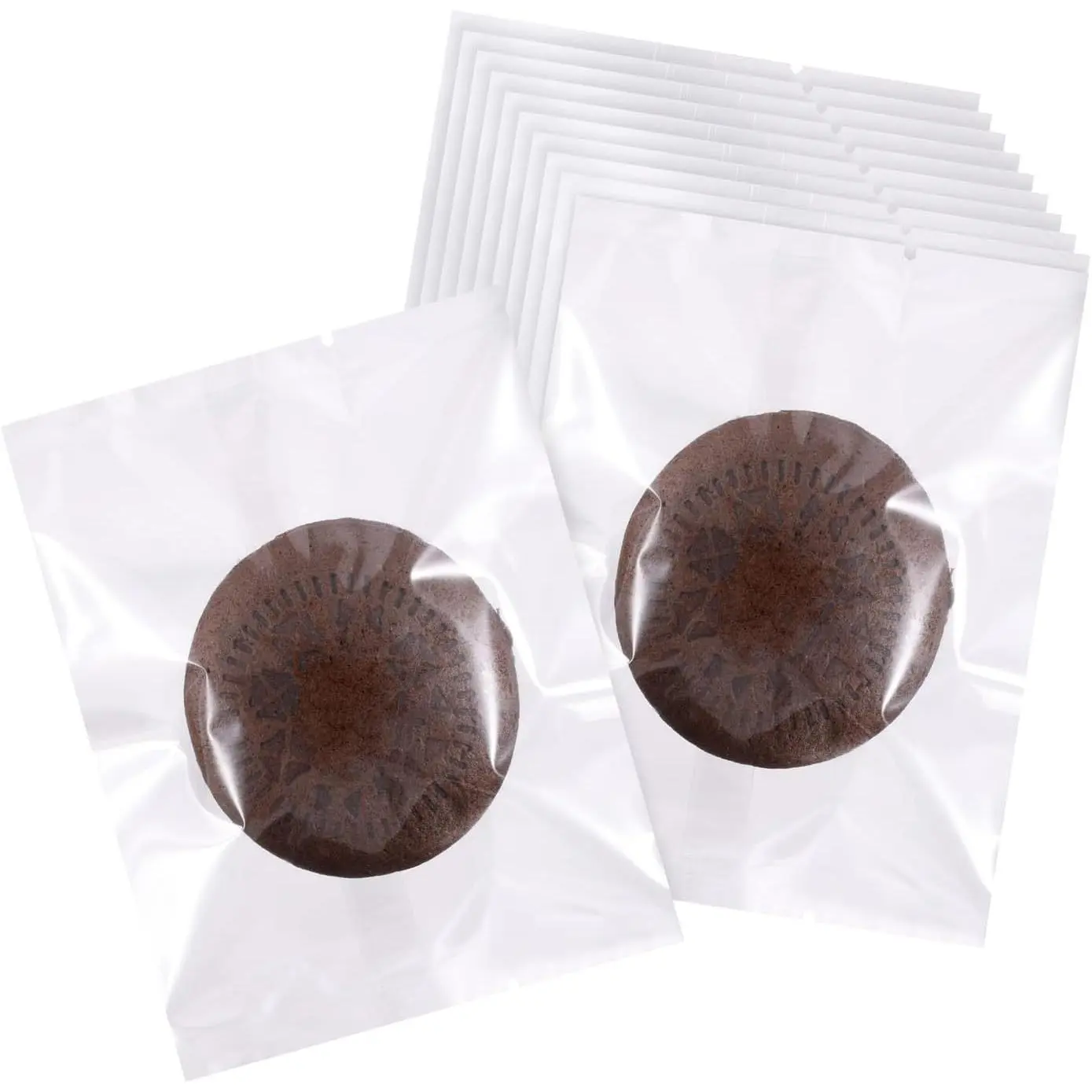 100 count 3-1/2 x 4-1/2 Transparent Heat Seal Bags for Packaging  Covered Cookies,Clear Cookie Bags with Seal,Small  Bag for Macarons, Candy