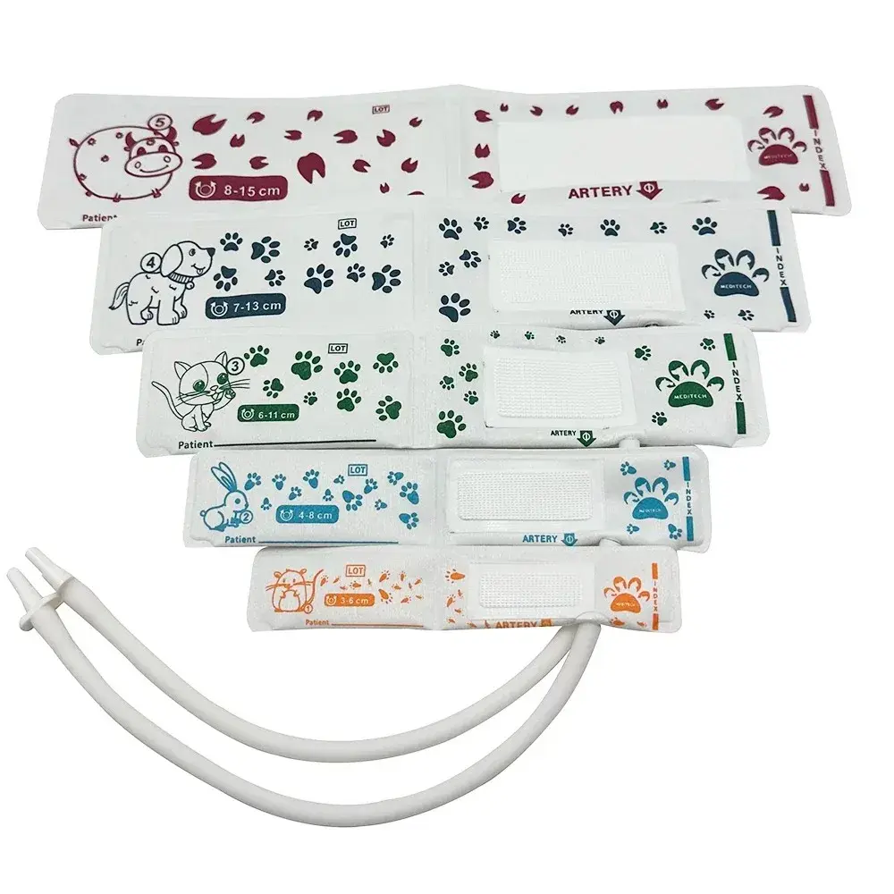 Disposable Veterinary Blood Pressure Cuff for Pets - Soft PVC Hose for Cats, Dogs, and Small Animals - Precise Monitoring Supplies