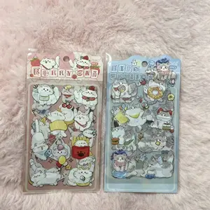Ins Style Fluffy Cat Waterproof Clear Stickers, DIY Scrapbooking Decor Supplies, RandomDelivery