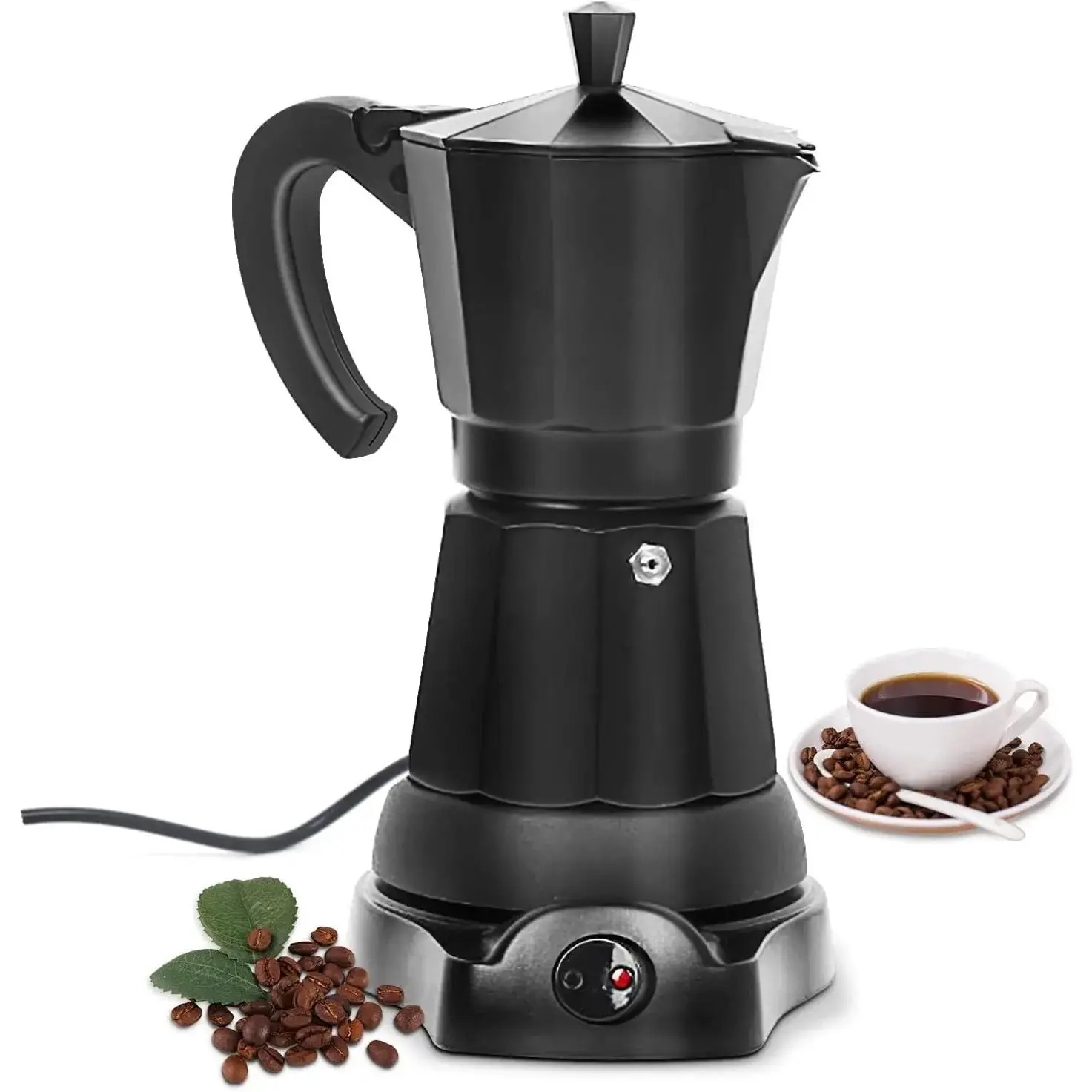 Coffee Pot Electric Moka Pot 6 Cup, Espresso Coffee Maker Cafeteras Electricas Italian Coffee Maker Espresso Makers Portable  Electric Mocha Pot, Coffee Machine Moka Maker