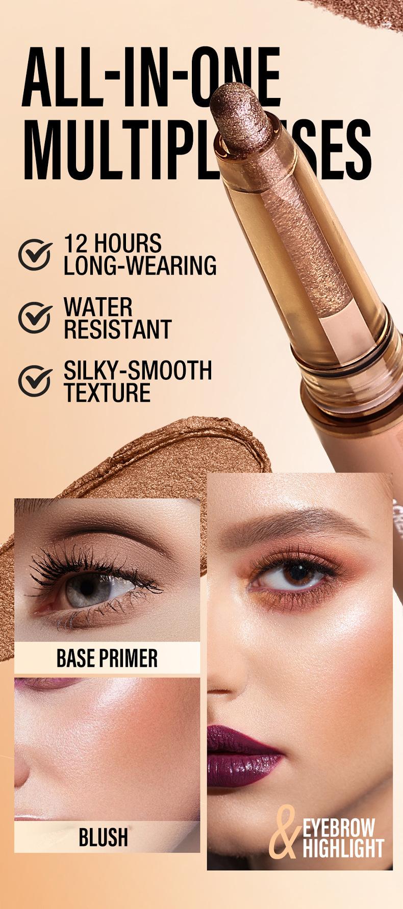 PAGE VINE Highlighter Eyeshadow Stick Amazon TK Under-Eye Shadow Pen 12-Color Eyeshadow High-End Eyeshadow