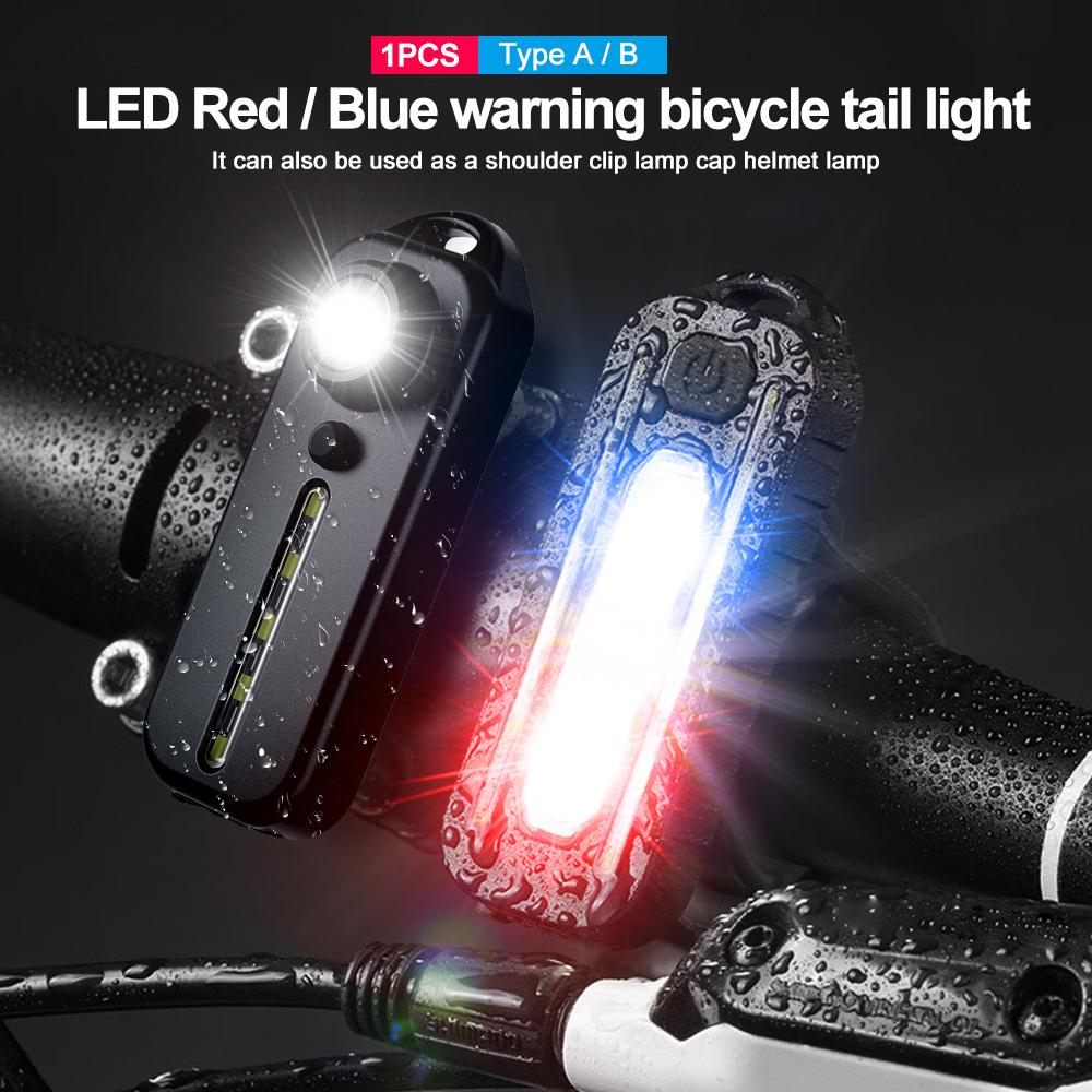 Keychain Flashlight for Police USB Recharge LED Flashlight Shoulder Clip Lights Warning Flashing Light Outdoor Work Light Lamp