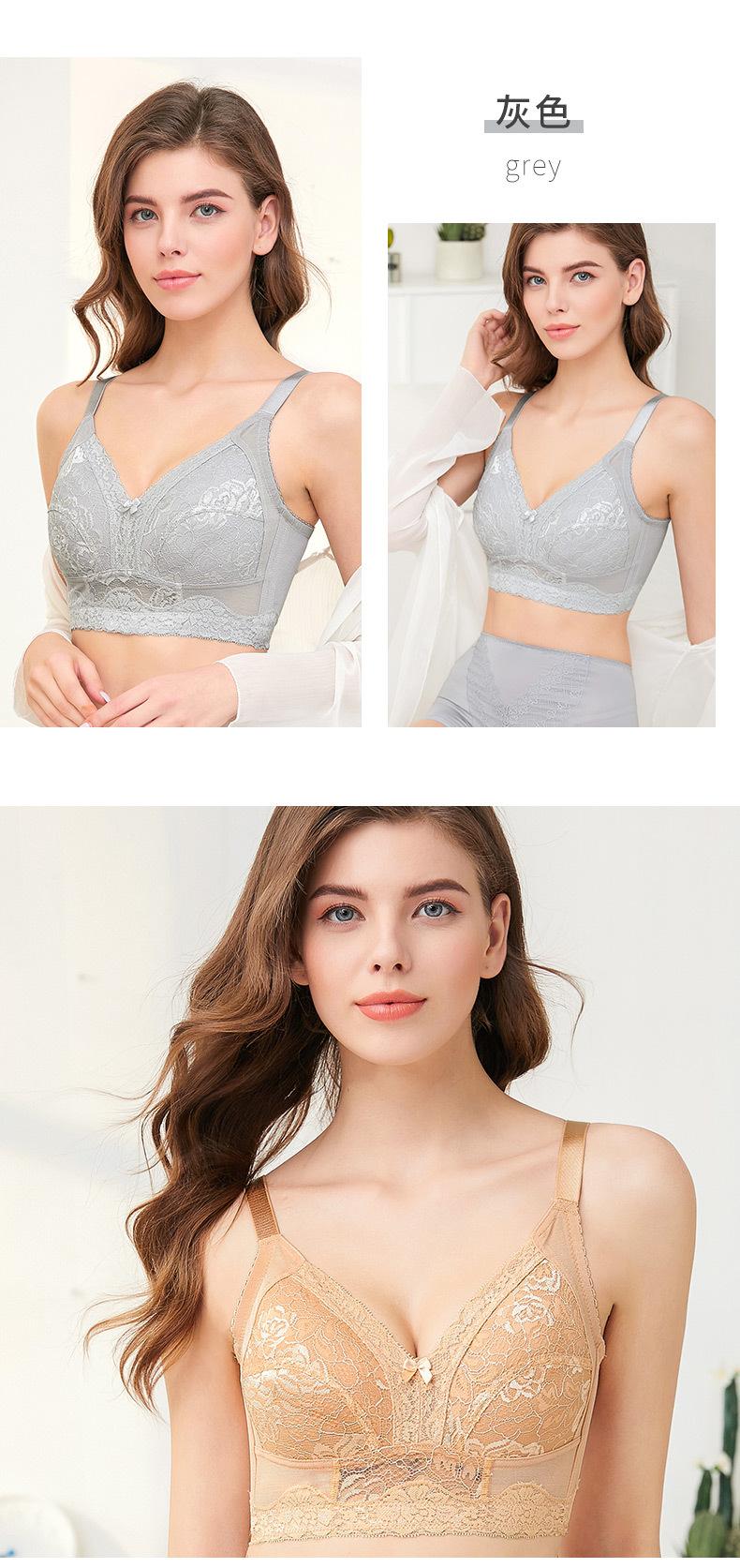 Classic wireless, non-padded, lightweight full-cup bra, plus size, specially designed to enhance and minimize large busts, prevent outward expansion