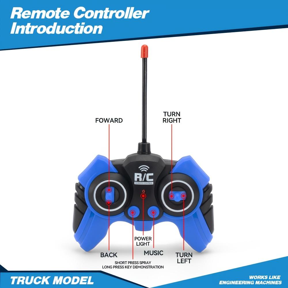 RC semi-trailer truck toy, with excavator set, suitable for boys, battery-powered, USB rechargeable