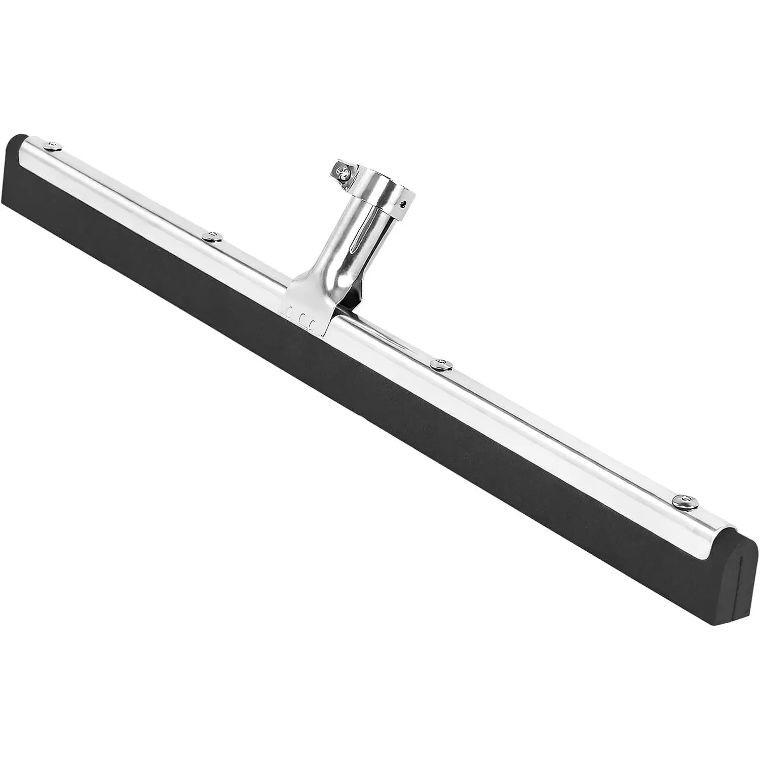 22'' Uneven Surface Floor Squeegee with Double Foam Blade for Garage, Tiles, Concrete and Asphalt, Taper Pole Connection - Handle Sold Separately