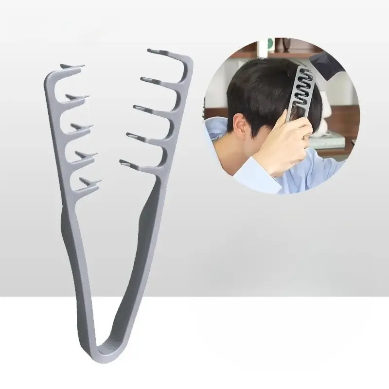 1Pc Korean Fluffy Root Volume Comb, Fine Teeth Lift Crown Cover Hairline, Air Bang Styling Tool Random Color, Seamless Root Fluffer for Straight & Curly Hair, Salon Home Travel Hair Accessory Unisex, Ideal Birthday Holiday Gift Volumizing Comb