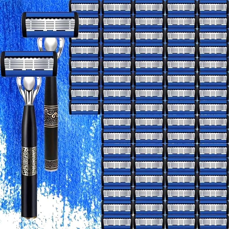 This super sleek and stylish razor comes with 72 super sharp replaceable stainless steel blades that are both sharp, smooth and safe. With 2 non-slip comfortable handles, it is an indispensable shaving tool for men