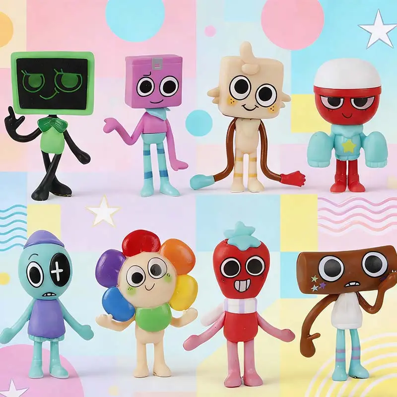 Collectible Dandy's World Figure Set - 8-Piece Cute PVC Mini Game Dolls, Hand-Painted Toys Ideal as a Gift for Children, 8Pcs