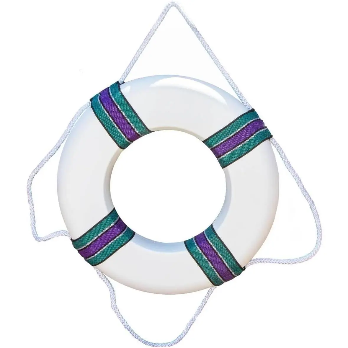 Life Preserver Ring Pool Buoy, Soft Foam Personalized Life Ring, 18" Diameter, Dual-Use Life Safety Decoration, Includes Surround Rope, Lightweight & Durable