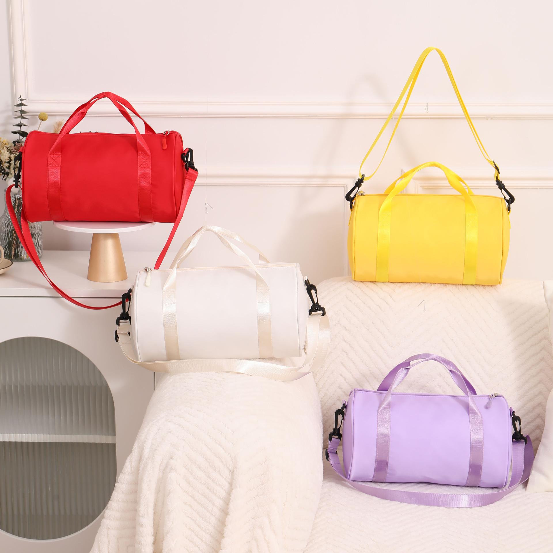 Waterproof Round Barrel Sports Crossbody Bag for Women, Ideal for Dance, Yoga, Latin, Ballet & Fitness, Large Capacity Clothes & Shoes Storage Bag shoulder handbags luxury designer tote real