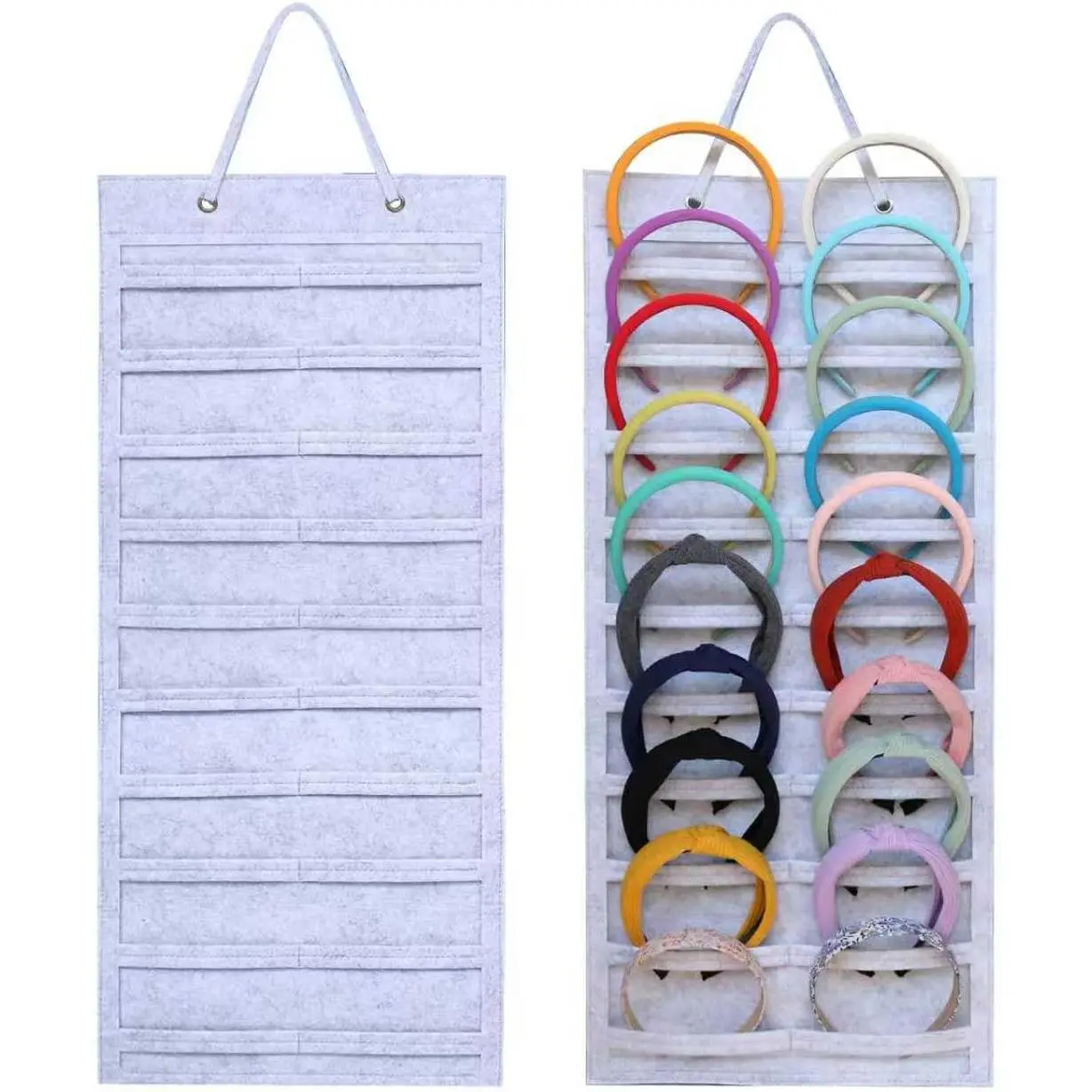 Headband Holder Organizer for Girls, Wall-mount Headband Storage Display for Women,  Band Hair Accessories Organizer  Wall, Door, Wardrobe