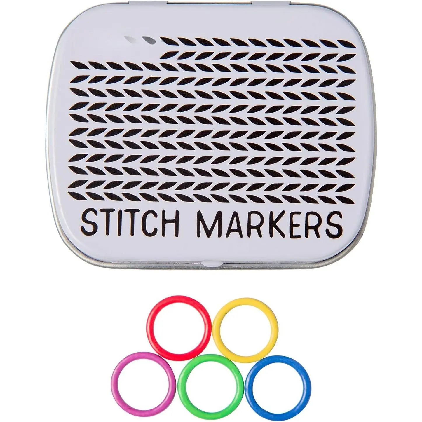 Colorful Cute  Markers for ting with Case, 30 count | 5 colors of round closed enamel stich markers,  for ting  up to size 13