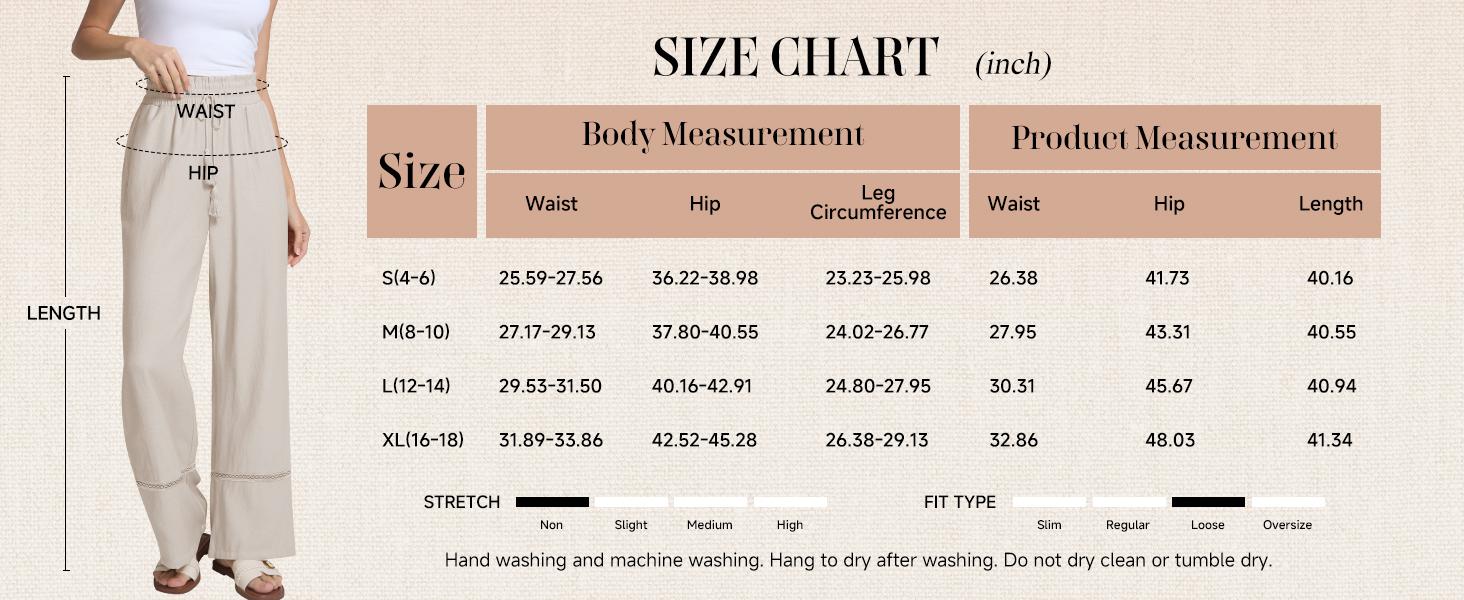 Sarin Mathews Womens Wide Leg Linen Pants High Waisted Drawstring Palazzo Casual Summer Beach Pants with Pockets