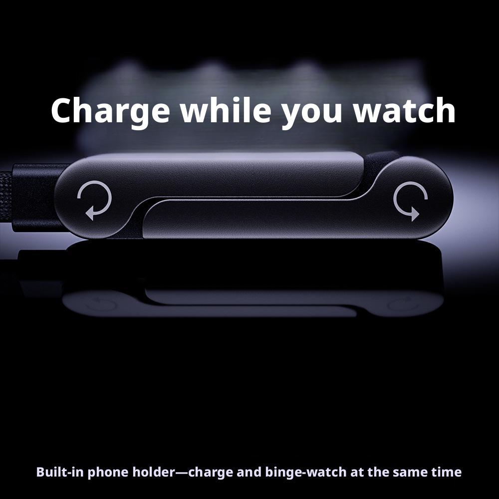 240W Fast Charging Multifunctional Phone Stand Charger Cable No Block Hand for Android iPhone 17 Portable Quick Charge