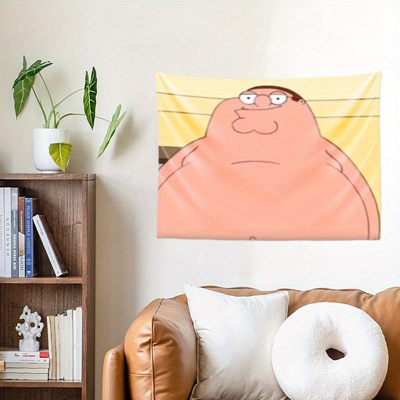 Tapestry  1pc Peter Griffin Cartoon Character Tapestry, Polyester Aesthetic Wall Hanging, Suitable for School Dormitory, Living Room, Bedroom, Party Background Decoration, Home Aesthetic Decoration Tapestry, Indoor and Outdoor Background De