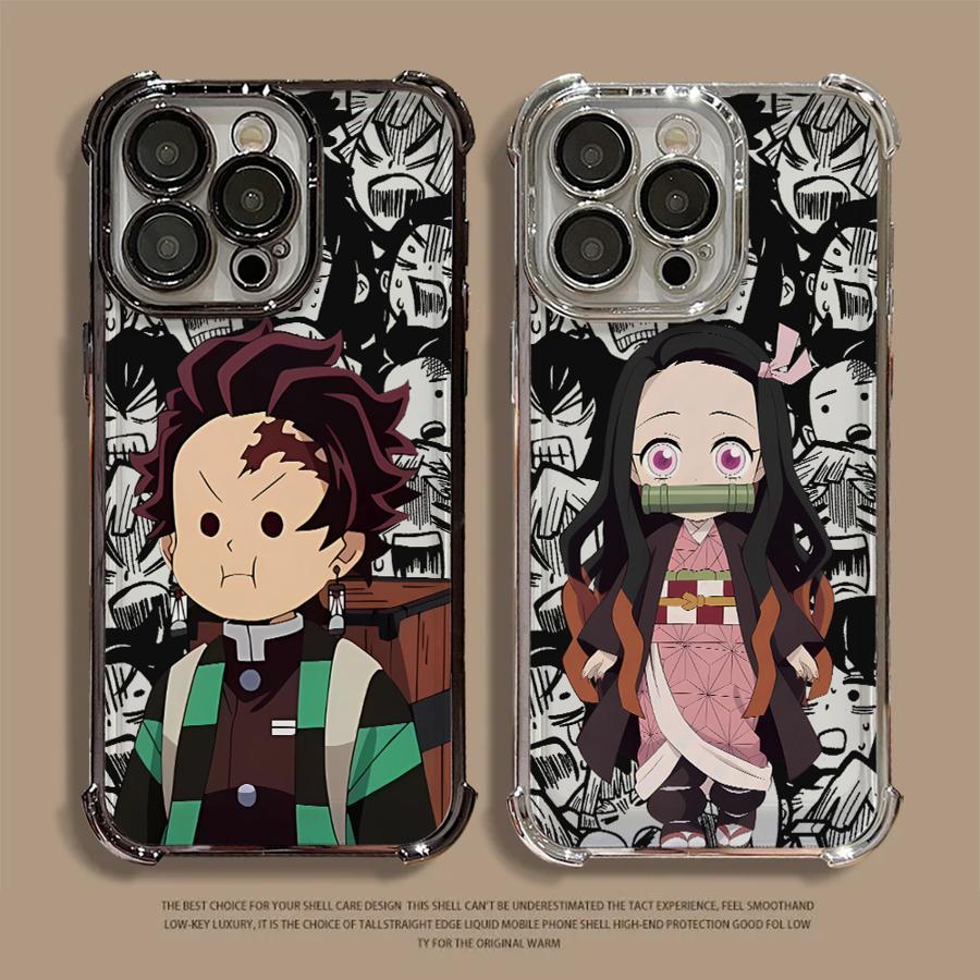 Back Cover Demon Slayer Iphone 11 Pro Case Demon Slayer Anime Phone Case  For IPhone 11-16 Pro Max Plus Soft