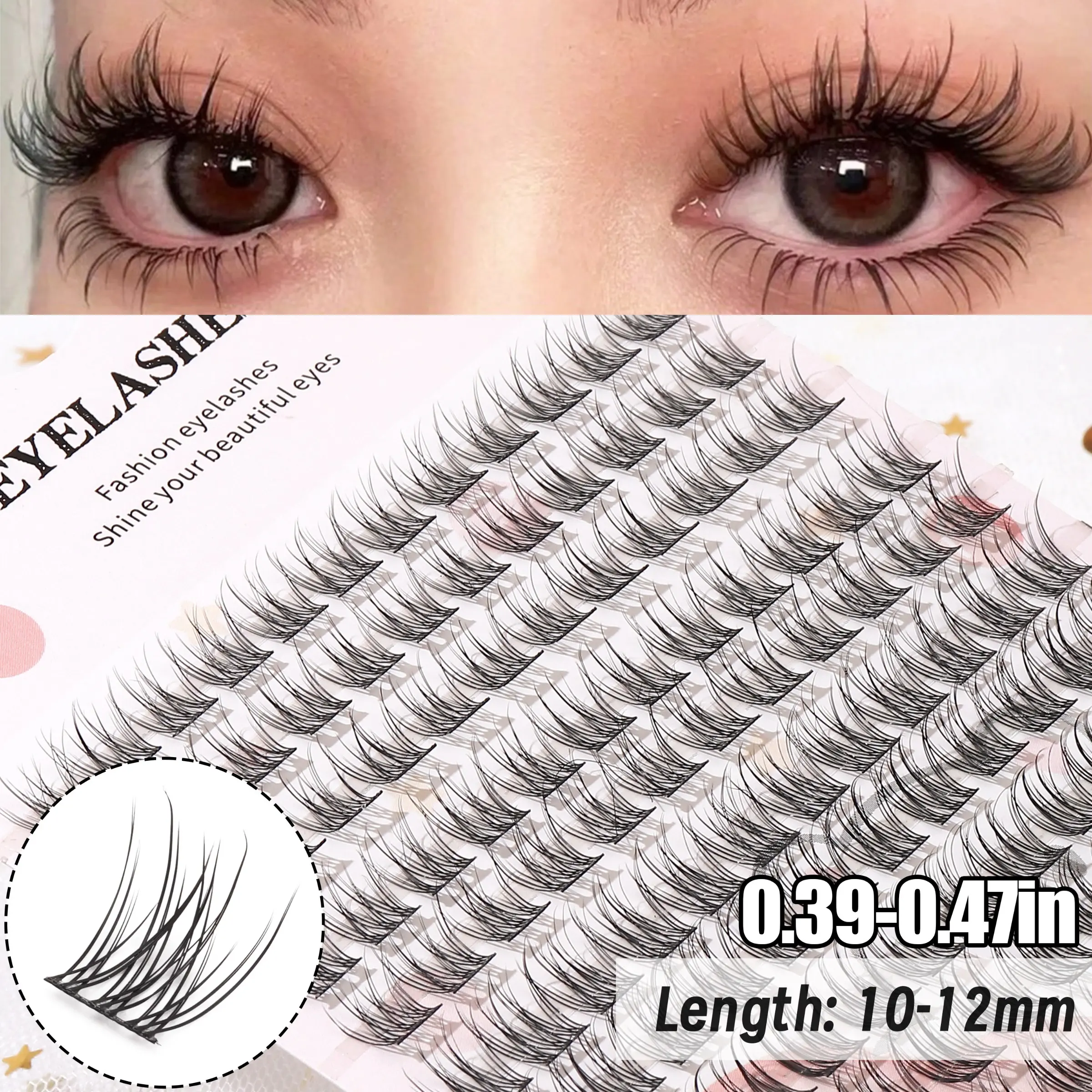 120 Pairs Transparent False Lashes, Japanese Feather Design, Natural Curl Effect, Perfect for Office and Parties, High-End Nude Look