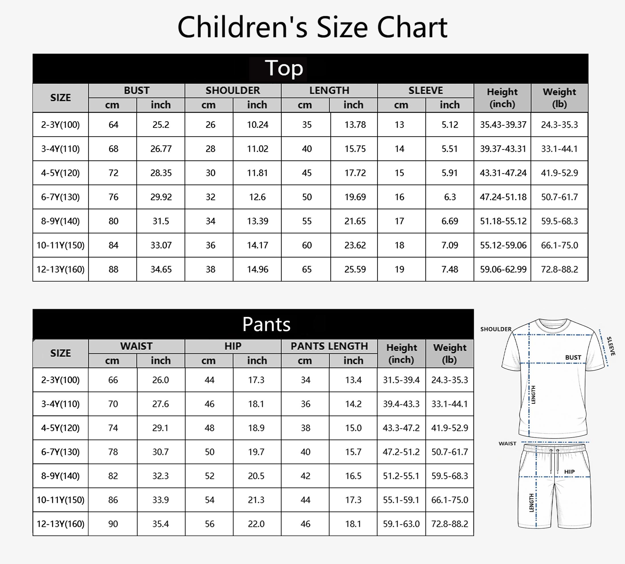 Unisex Kids Short Sleeve T-Shirt and Shorts Set, Casual Summer Outfit for Boys and Girls, Comfortable Crew Neck Clothing Set for Daily Wear and Outdoor Play