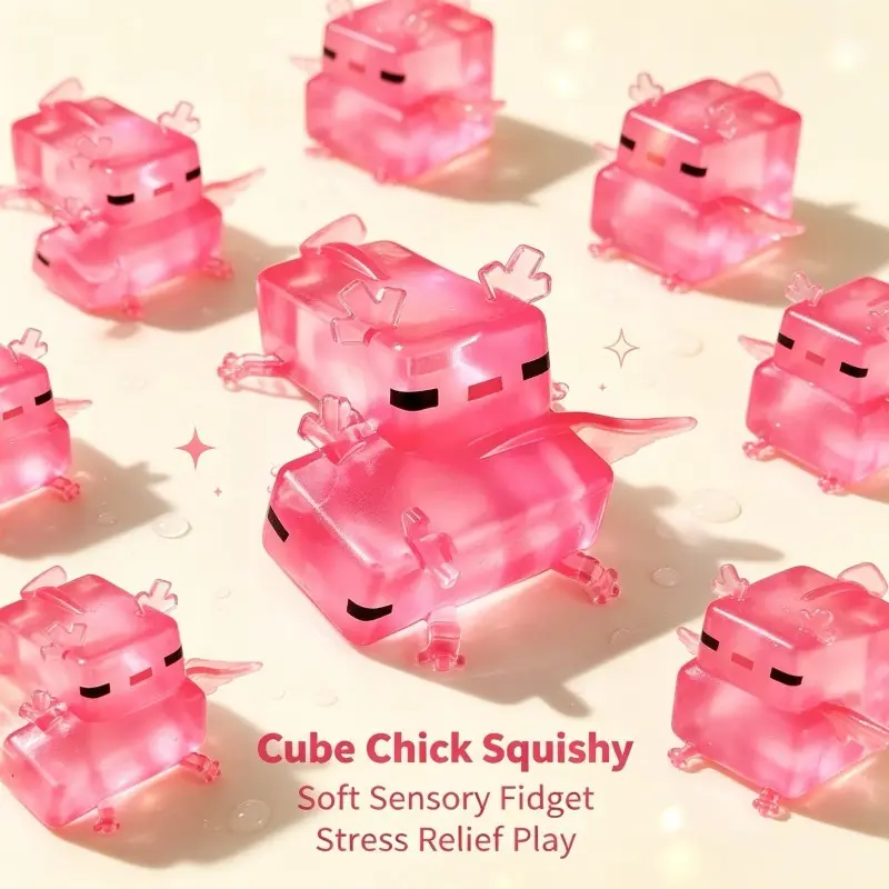 Creative Salamander Fidget Toy, Cute Plastic Pinch Music Relaxer, Slow Rise Anxiety Relief, Squid Toys for Party Gifts