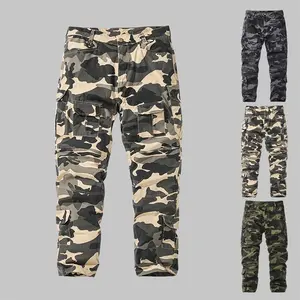 Men's Camouflage Cargo Pants 3 Pack, Premium Fabric Classic Tactical Utility Pants, Multi Large Pocket Loose Work Trousers, Durable Camo Outdoor Pants for Hunting, Camping & Travel Activities