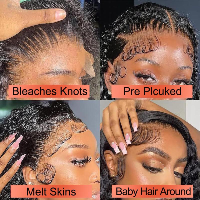 Bling Hair Curly Wigs Pre Plucked Natural Hairline Transparent Lace Wig 13x4 HD Lace Frontal Human Hair Wigs Kinky Curly 30 Inches 4x4 Lace Closure Brazilian Remy Hair Wig for Women 180%