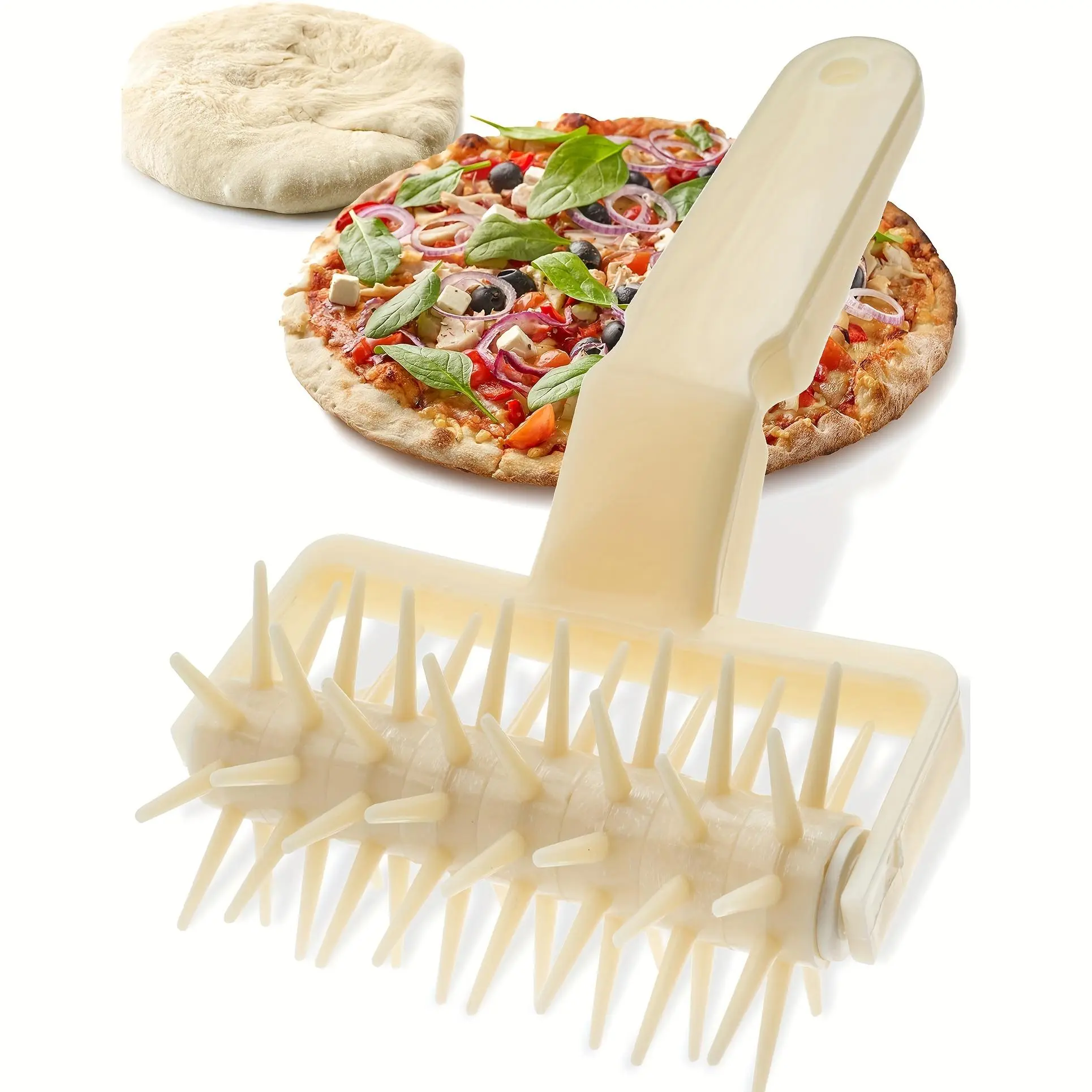 1pc Pastry Wheel Decorator And Cutter, Pastry Cutting Wheel, Pie Crust Crimper, Dough Cutter Roller, Pizza Wheel & Pastry Cutter, Multifunctional Handheld Pizza Dough Roller And Cutting Wheel for Baking, Pastry Wheel Decorator