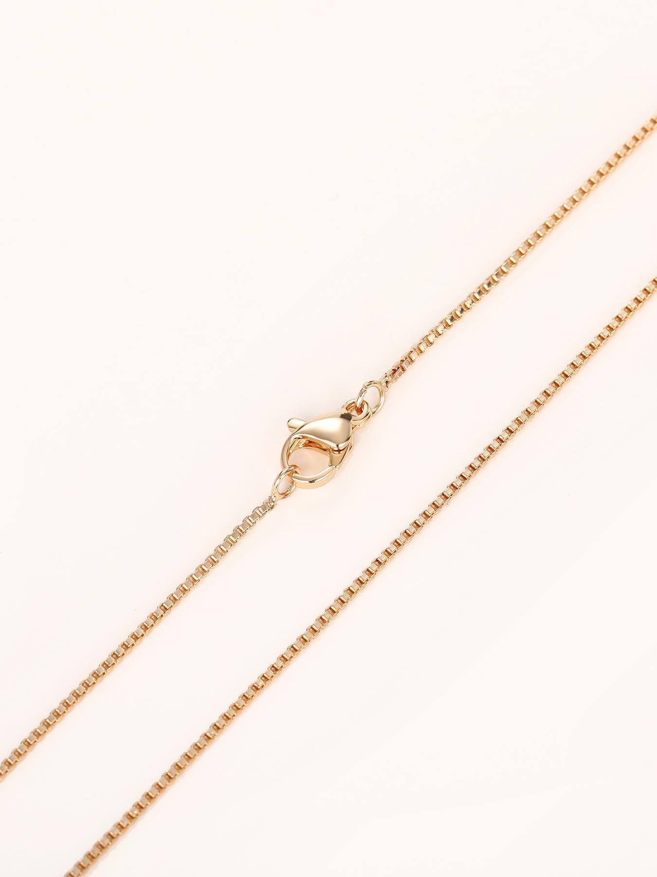 Women's Elegant Artificial Zircon Decor Geometric Pendant Necklace, Exquisite Trendy Pendant Necklace, Chic Jewelry As Gift for Girlfriend, Cubic Zirconia Pendant