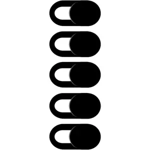 Webcam Cover, Camera  Cover Slide for Laptop/Cell Phone/iPad/PC/Tablet, Protect Your  and , 5 count, Black
