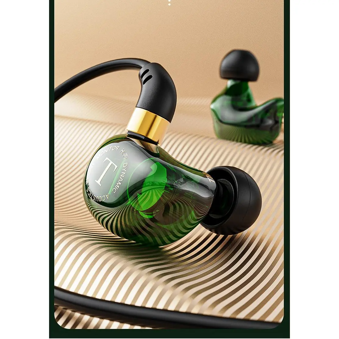 Wired In-Ear Sports Earphones with Mic, 10mm Driver, and 3.5mm L-Shaped Plug for Deep Bass