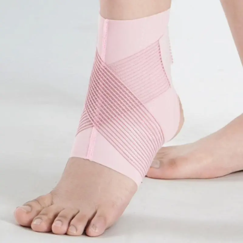 1Pc Single Sale Slim Thin Plastic Compression Ankle Stabilizer Sleeve, Breathable Lightweight Support Brace With Fastening Strap To Secure Joint & Avoid Sprain, Portable Flexible Ankle Protector Suitable For Athletic Training & Daily Household Activities,