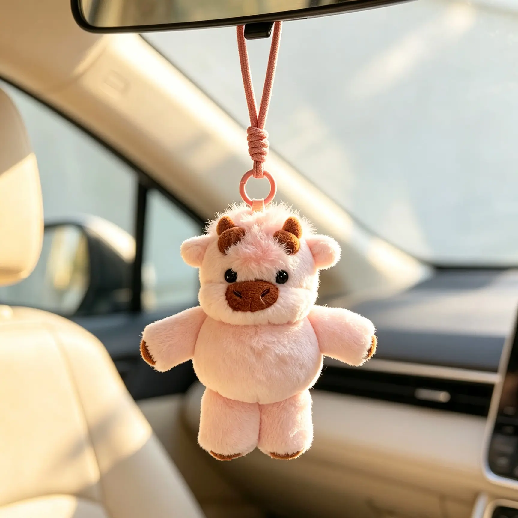 1pc Running Highland Cow Plush Toy Keychain, 15cm Runny Cow, Book Bag Decoration, Gift for Friends, Cute and Fun Accessory