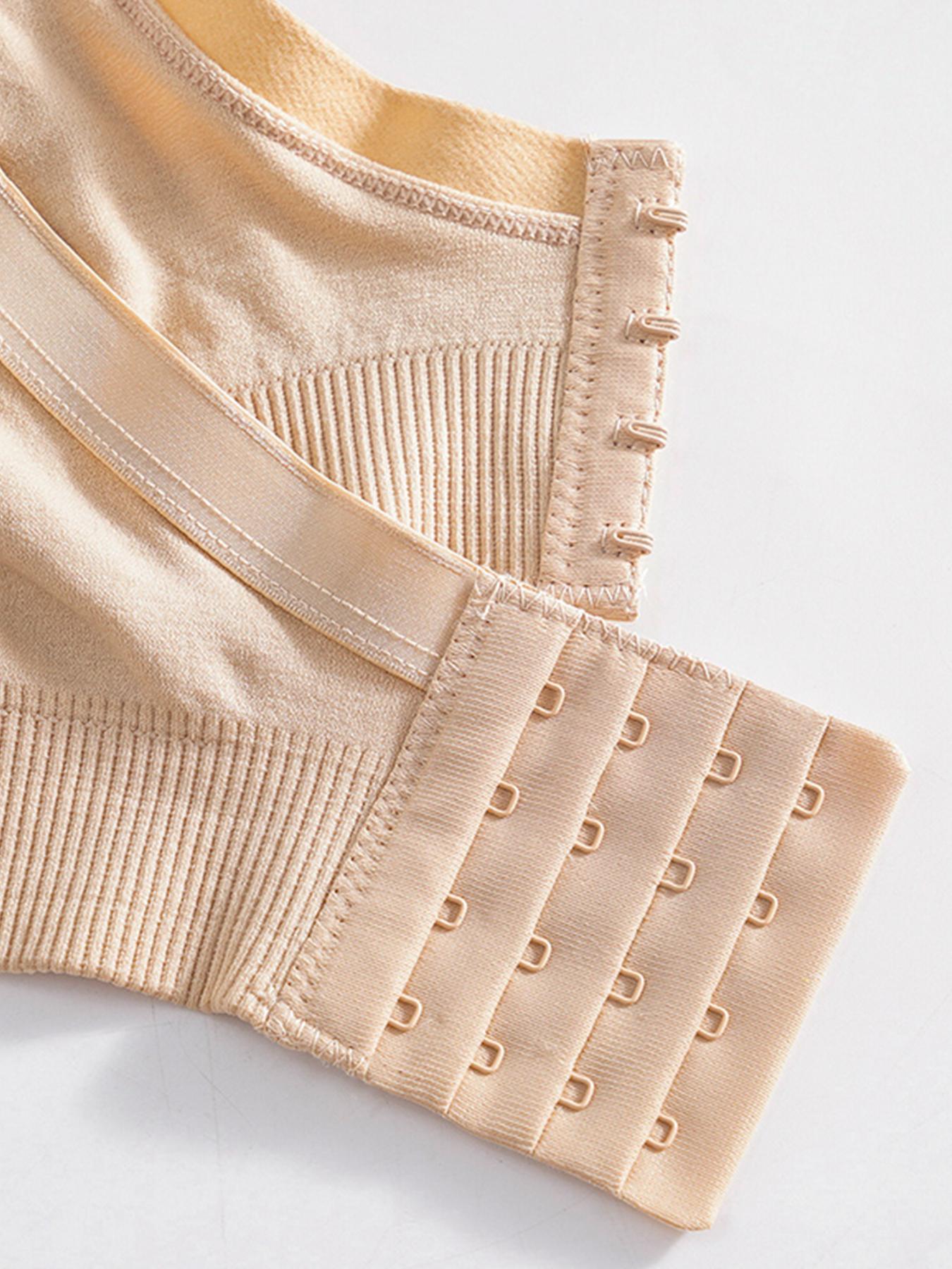 Women's Solid Color Breastfeeding Bra, Breathable Comfortable Double Layer Nursing Bra, Maternity Bra for All Seasons