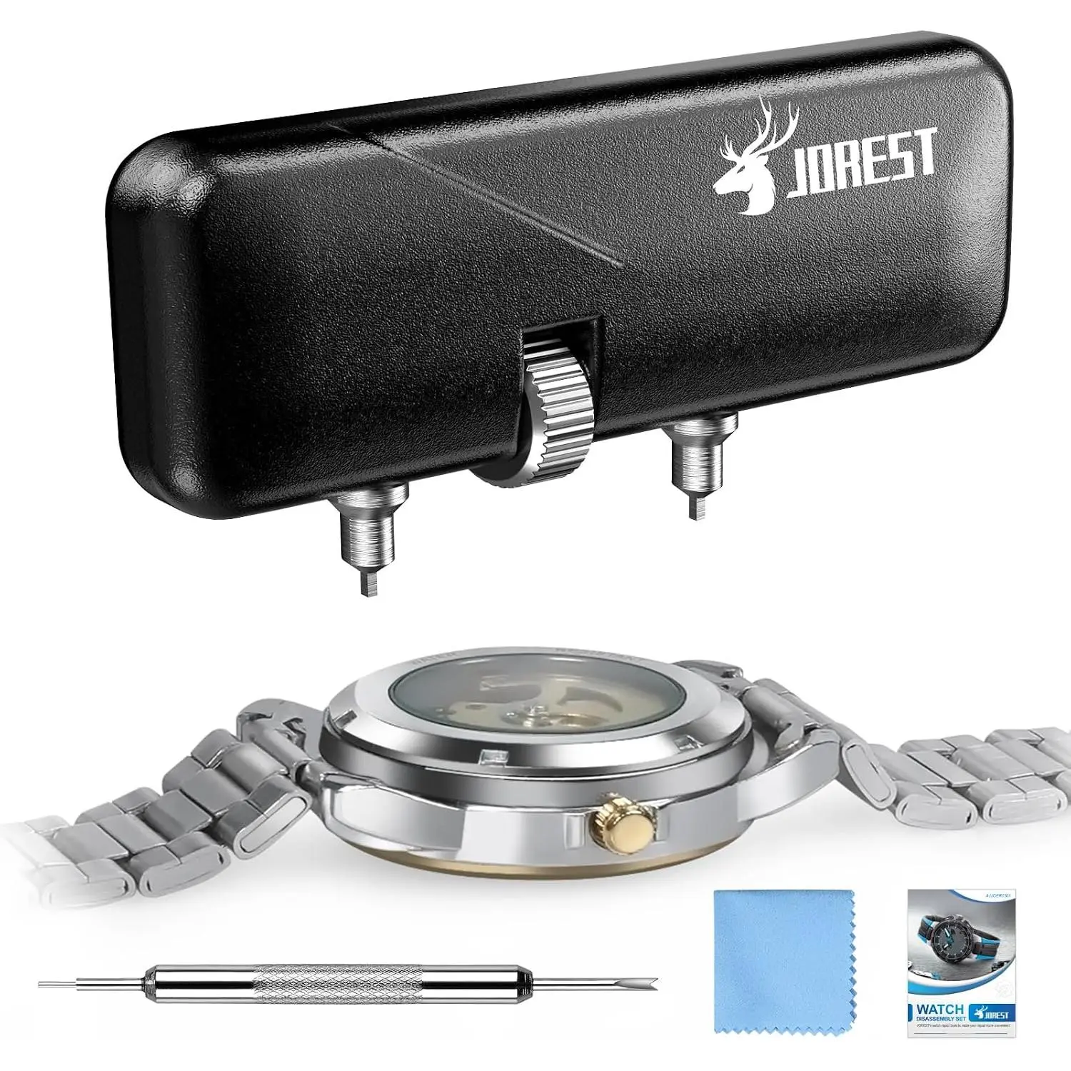 Watch Battery Tool Kit, Watch Back Removal, Watch Wrench, Opener, Cover Remover for Watch Repair, Case Spanner for Watch Opening, Caseback wrench, Bar Tool